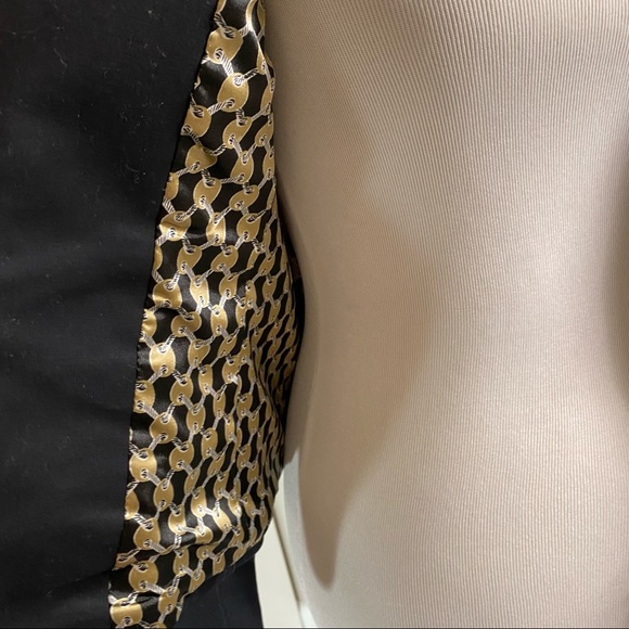 Elie Tahari Cotton Zip up black blazer jacket Sz 0 - Picture 5 of 9